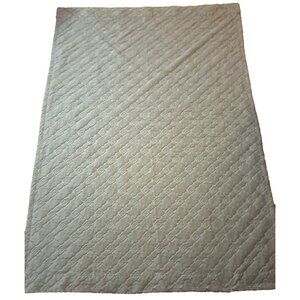 Martha Window Curtain Panel Gold Quilted Lined Diamond Stitch Elegant 71x50